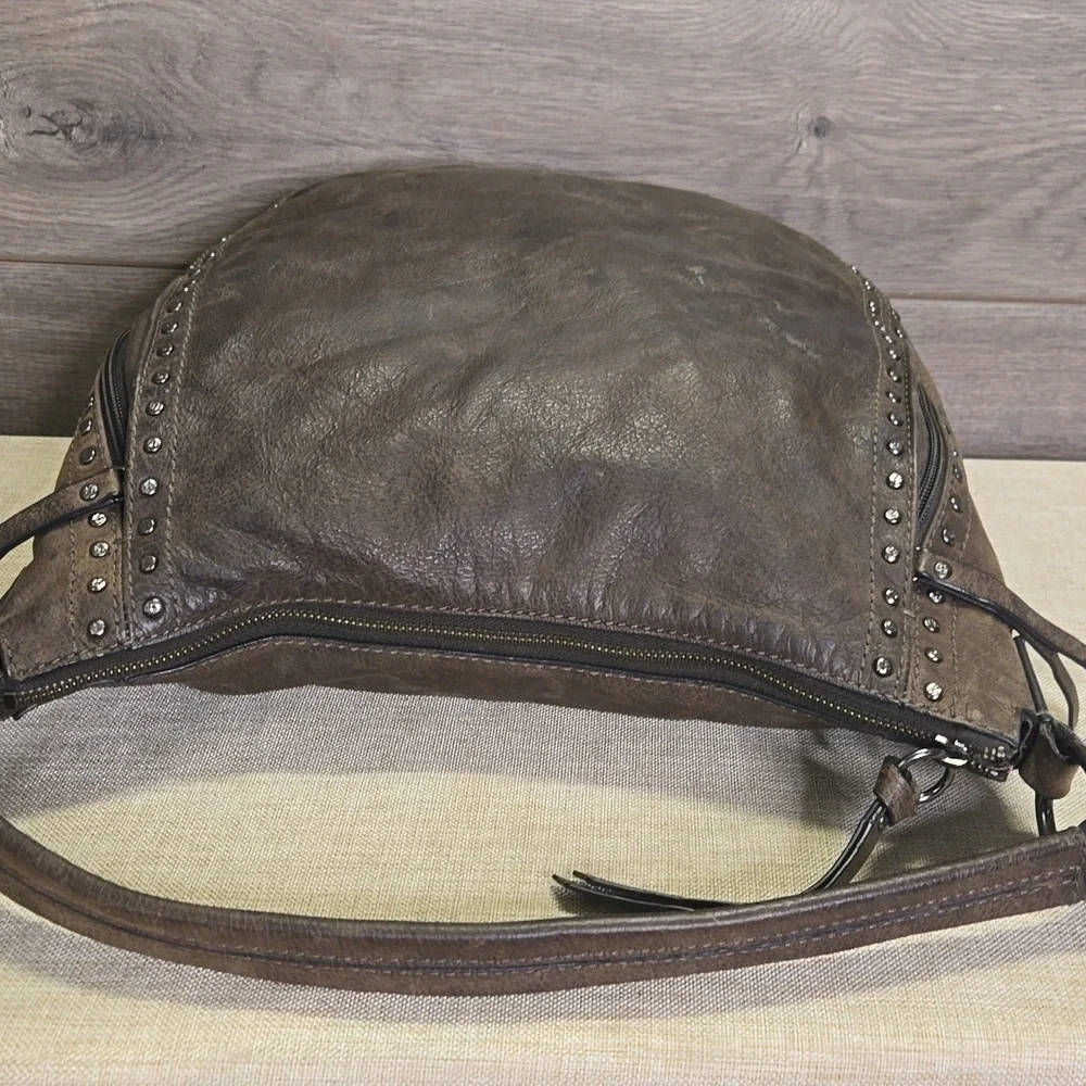 Frye and Co. Brown Studded Leather Women's Bag - Picture 8 of 11